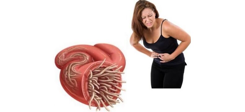 Bauchschmerzen aufgrund von Parasiten im Darm
